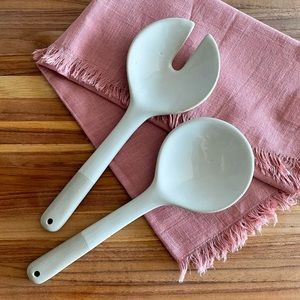 Heart & Hand Ceramic Salad Servers